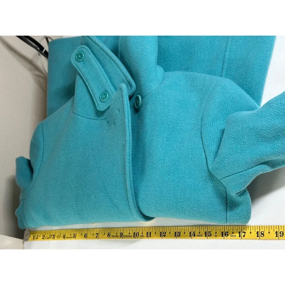 J Crew Coat Womens 2 Blue Stadium Cloth Nello Gori Peacoat Academia Italian Wool - Picture 15 of 16